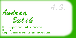 andrea sulik business card